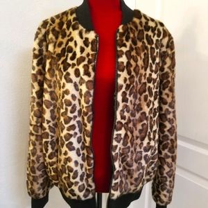 Leopard bomber jacket